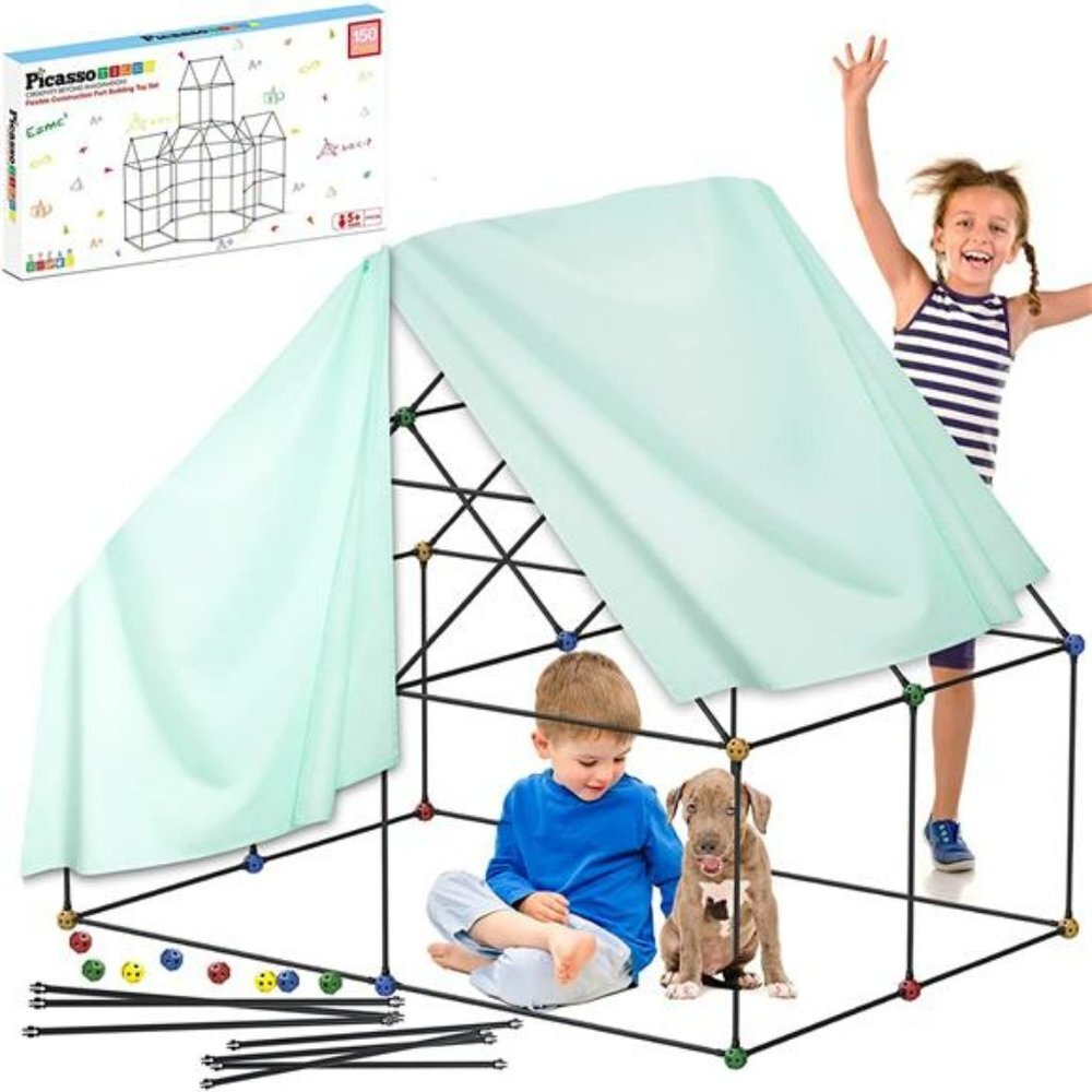 Fort Building Kit Playset 150 Pcs Toy Set Forts Construction Builder Blocks Toys